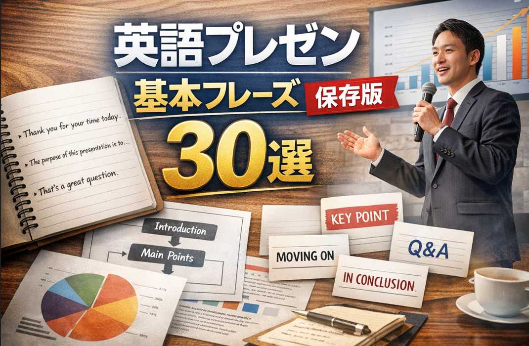 英語プレゼンの基本フレーズと構成を確認する社会人の会議風景