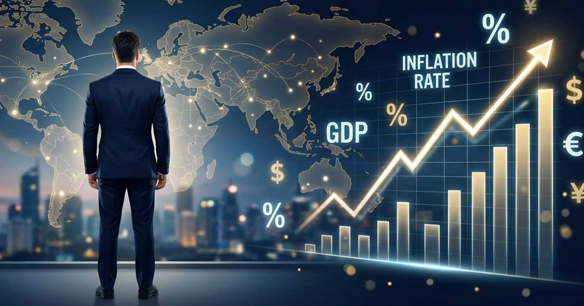 2026年グローバル経済の動向とビジネス英語フレーズ解説イメージ