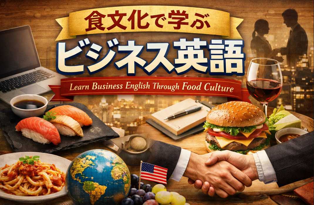食文化を通してビジネス英語と異文化コミュニケーションを学ぶイメージ